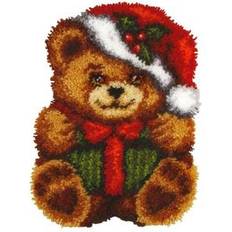 Arts & Crafts Orchidea Latch hook cushion kit Christmas Teddy 4142