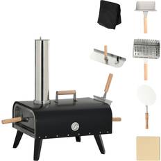 OutSunny Outdoor Wood Fired Pizza Oven with Cover
