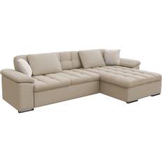 Mirjan24 Bäddsoffa Med Divan Förvaring 3-Sits 227 x 129 Beige Soffa 2-sits
