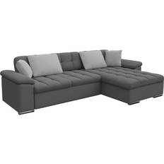 Mirjan24 Bäddsoffa Med Divan Förvaring 3-Sits 227 x 129 Grå Soffa 2-sits