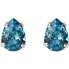 Caroline Svedbom Rodium Örhängen Caroline Svedbom "Superpetite Drop Earrings Rhodium Aquamarine" Örhängen