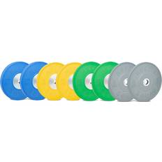 Muscle Squad Coloured Competition Metal Core Bumper Olympic Weight Plates 100kg set Olympic Standard 100kg set