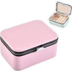 Travel Portable Jewelry Box - Silver/Pink/Black