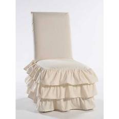 Loose Chair Covers Classic Slipcovers Cotton 3 tiered dining Loose Chair Cover Gray