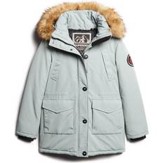 Superdry Damen Jacken Superdry Everest Hooded Parka Coat - Skylark Grey