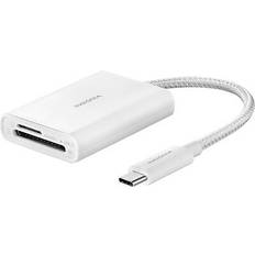 Insignia usb-c-to-sd/microsd dual-slot card reader white