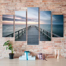 Fotografie Bilder Pier Promenade Natural/Cream Bild 30x100cm 5Stk.