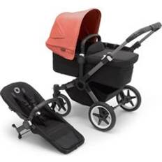 Bugaboo Barnvagnar Bugaboo Donkey 5 Mono Midnight Black/Sunrise Red (Duo)