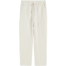 H&M Tapered Linen Blend Trousers - Light Beige