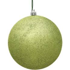 Drop Ship Baskets in. Lime Glitter Ball with Drilled Christmas Tree Ornament