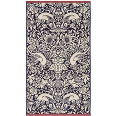 William Morris Strawberry Thief Toalla de Invitados Azul (90x50cm)