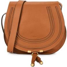 Chloé Handbags Chloé Marcie Large Leather Saddle bag Tan