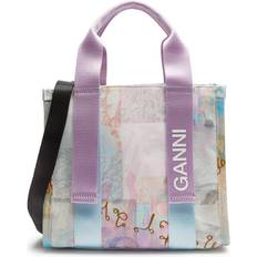 Ganni Handbags Ganni Small Printed Canvas Tote Multicoloured