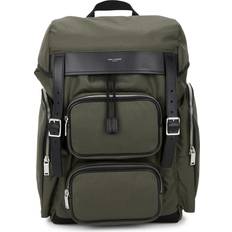 Saint Laurent Backpacks Saint Laurent Hunt Panelled Canvas Backpack Khaki