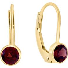 Effy Earrings Effy Stone Lever Back Earrings in Red