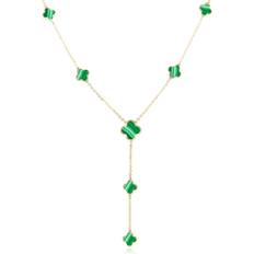 Green Necklaces The Lovery Malachite Station Lariat Necklace