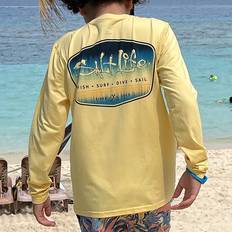 Hiking Tops Children's Clothing Salt Life Kids' Tuna Brigade Fade Long Sleeve T-Shirt Gold Haze