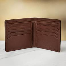 Dents Severn Pebble Grain Leather Bifold RFID Wallet Dark Tan/Black