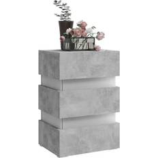 Grå Sängbord vidaXL Engineered Wood Concrete Gray Sängbord 35x45cm