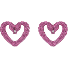 Clips-øreringe Swarovski Una Heart Large Clip Earrings - Silver/Purple