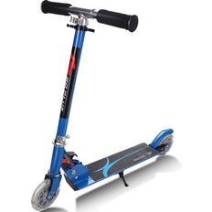 Plastic Kick Scooters Costway Kids Aluminum Folding Stunt Scooter with LED Wheels