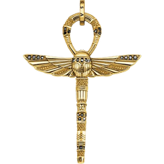 Men Charms & Pendants Thomas Sabo Pendant in Shape of Ankh Symbol - Gold/Black