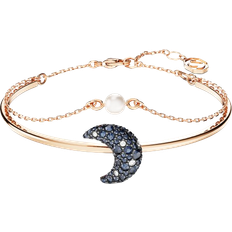 Swarovski Luna Moon Bangle - Rose Gold/Black/Multicolour