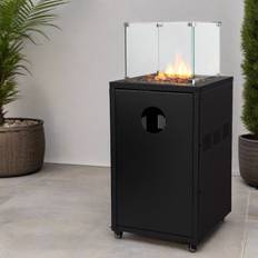 ElectrIQ Glass Flame Heater With Stones