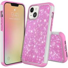 HD Accessory Totaldefense glitter hybrid case for samsung galaxy a42 5g pink white