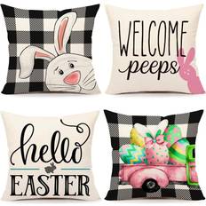 Jojomino Easter Pillow 18X18 Farmhouse Case Cushion Cover