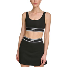 Elastic Square Neck Bralette - Black