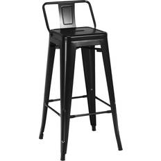 Costway Industrial Black Bar Stool 37" 4pcs
