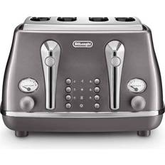 Toasters De'Longhi Icona Metallics 4 Slot Metallic Grey