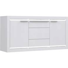 Plast Byråer Forte L-Light White Combined High Gloss Byrå 157.7x78.3cm