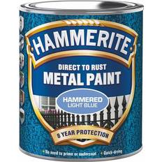 Hammerite 750 Hammerite Direct to Rust Hammered Rostskyddsfärg Light Blue 0.75L