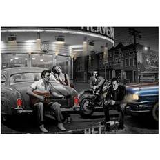Square Posters Universal Textiles Legendary Crossroads 60 cm White Black Poster