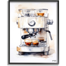 Stupell Modern Espresso Machine Giclee RB Framed Art