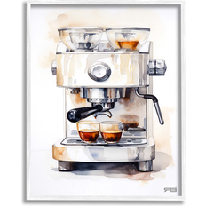 Wall Decorations Stupell Modern Espresso Machine Giclee RB Framed Art