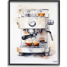 Stupell Modern Espresso Machine Giclee RB Framed Art