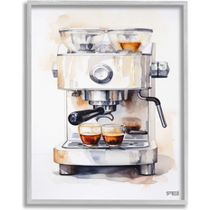 Stupell Modern Espresso Machine Giclee RB Framed Art