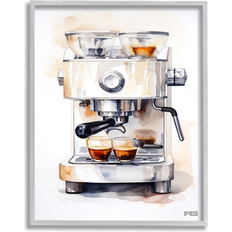 Stupell Modern Espresso Machine Giclee RB Framed Art