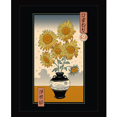 MDF Framed Art Pyramid Vincent Trinidad Sunflowers Ukiyoe Print Framed Art