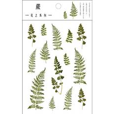 Die Cut Transparent Stickers Fern Leaves