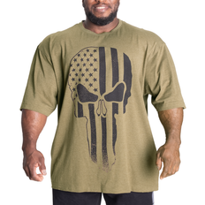 Better Bodies Skull Union Iron Tee - Army Green Melange