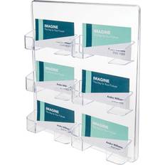 Deflecto Business Card Holder Six Compartment Wall Unit