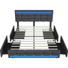 Built-in Storages - Full Bed Frames Adorneve LED Lights Platform