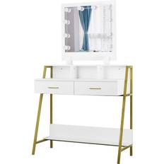 Bois Coiffeuses WOLTU MB6076ws White Coiffeuse 40x90cm