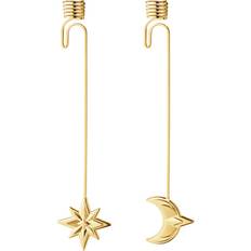 Georg Jensen Star and Moon Gold Fyrfadsstage 16.7cm 2stk