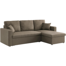 Corner Sofas Alices Garden Reversible Taupe Grey Sofa 219cm 3 Seater