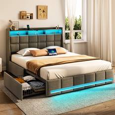 Built-in Storages Beds & Mattresses Ivy Bronx Dyane Full